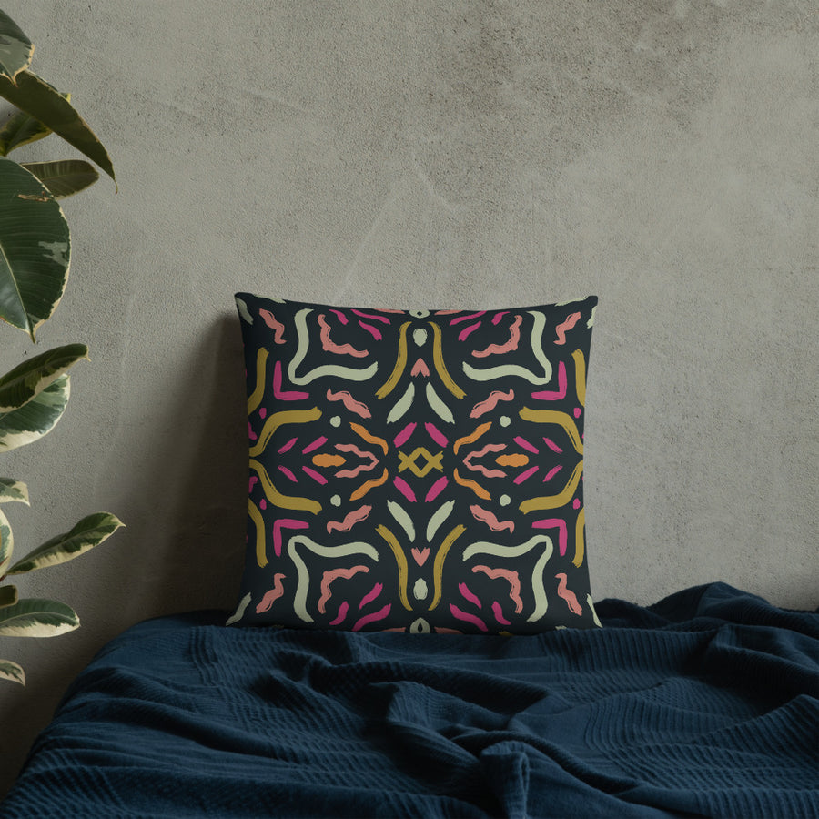 Disco Stripe Throw Pillow mockup 1