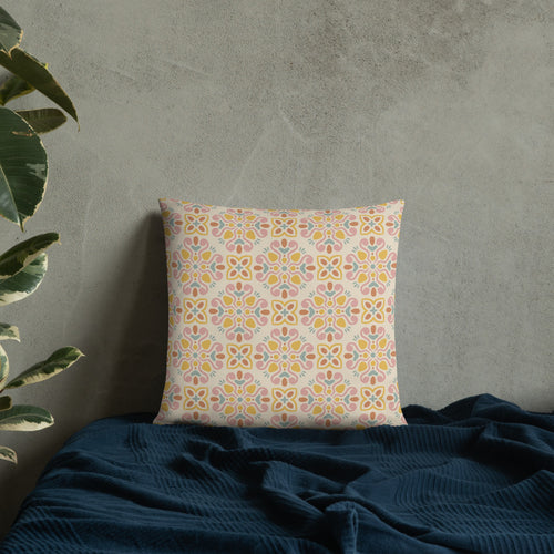Picnik Bloom Throw Pillow mockup 1 pattern preview