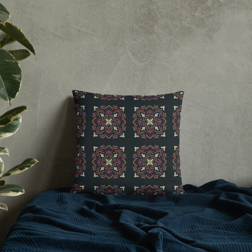 Jewel Ikat Throw Pillow mockup 1 pattern preview