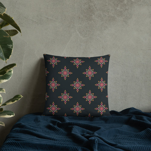 Dot Medallion Throw Pillow mockup 1 pattern preview