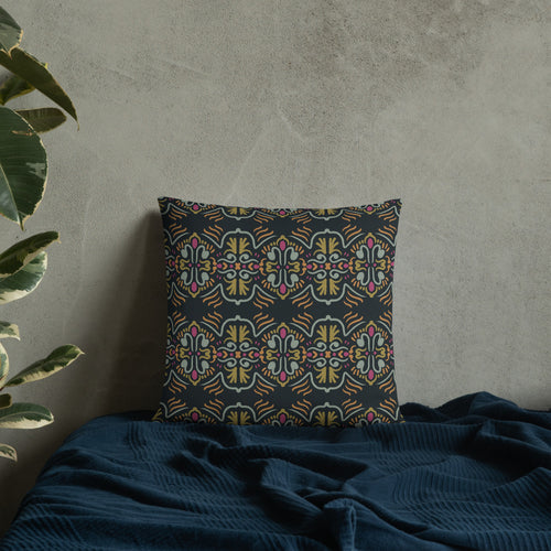 Folk Totem Throw Pillow mockup 1 pattern preview