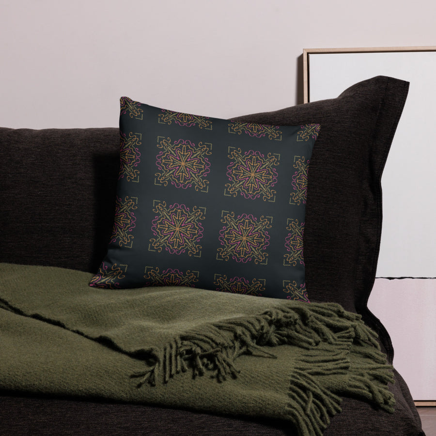 Disco Scrollwork Pillow Case mockup 1