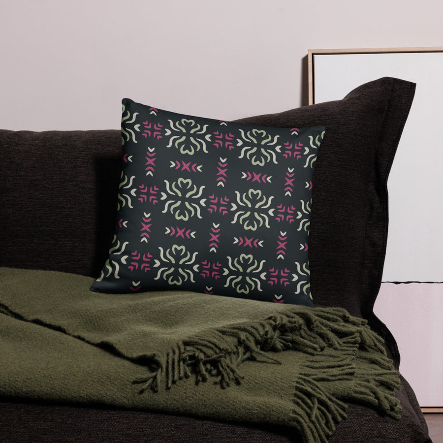 Sage Heart Cross Pillow Case mockup 1