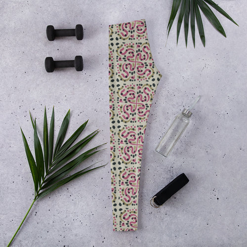 Serpentine Tile AOP Leggings mockup 1 pattern preview