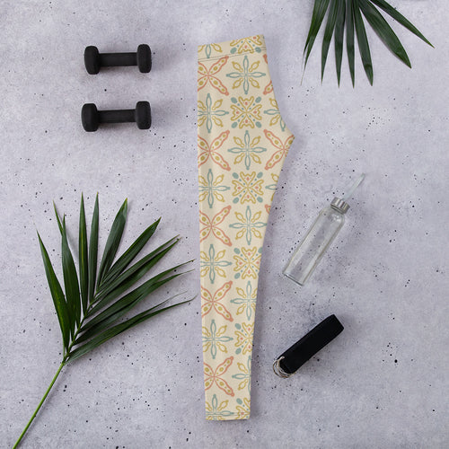 Picnik Clover AOP Leggings mockup 1 pattern preview