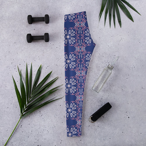 Night Bloom AOP Leggings mockup 1 pattern preview