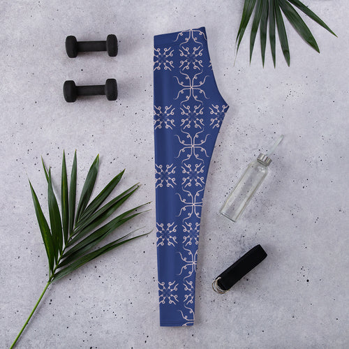 Curl Cross AOP Leggings mockup 1 pattern preview