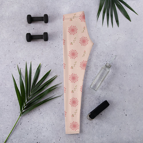 Delicate Romance 4 AOP Leggings mockup 1 pattern preview