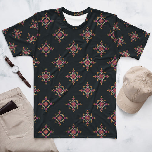 Dot Medallion AOP Men's T-Shirt mockup 1 pattern preview