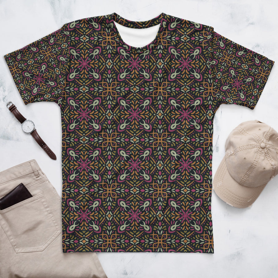 Disco Cross AOP Men's T-Shirt mockup 1