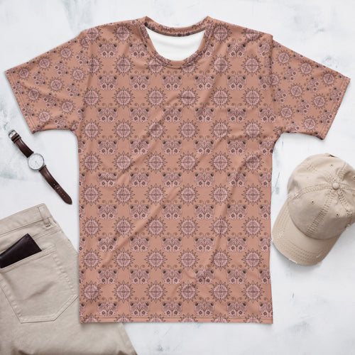 Mocha Butterfly Eye AOP Men's T-Shirt mockup 1 pattern preview