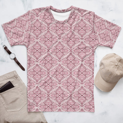 Rose Damask AOP Men's T-Shirt mockup 1 pattern preview