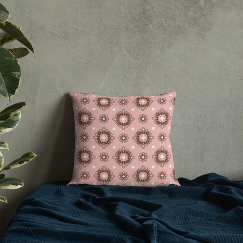 Mocha Medallion Premium Pillow mockup 1 pattern preview