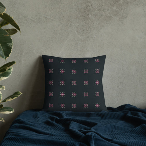 Pink Dot Flower Premium Pillow mockup 1 pattern preview