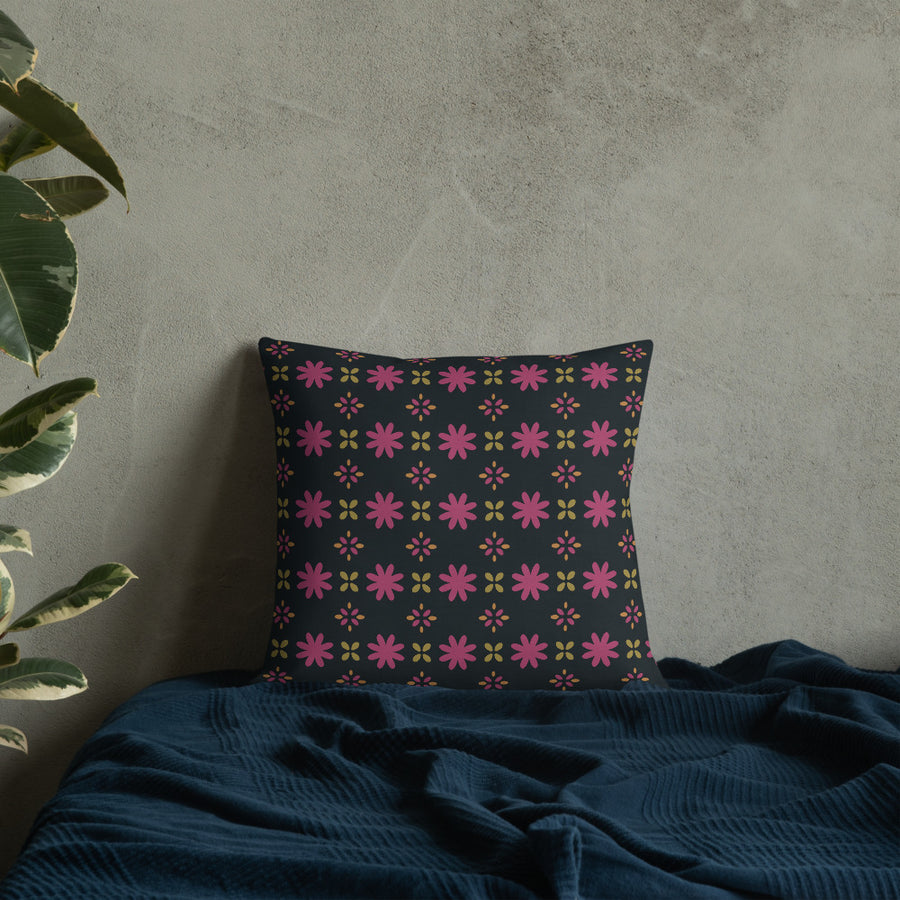 Disco Petal Scatter Premium Pillow mockup 1