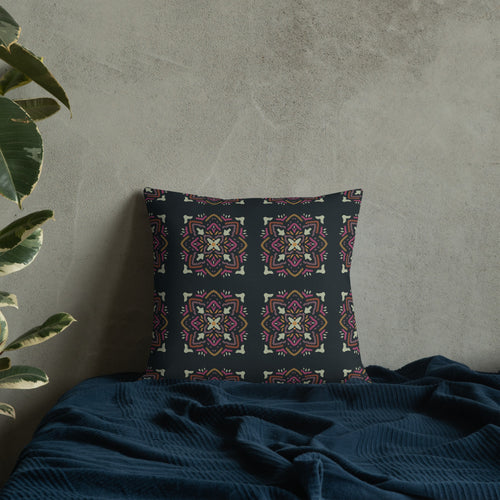 Jewel Ikat Premium Pillow mockup 1 pattern preview