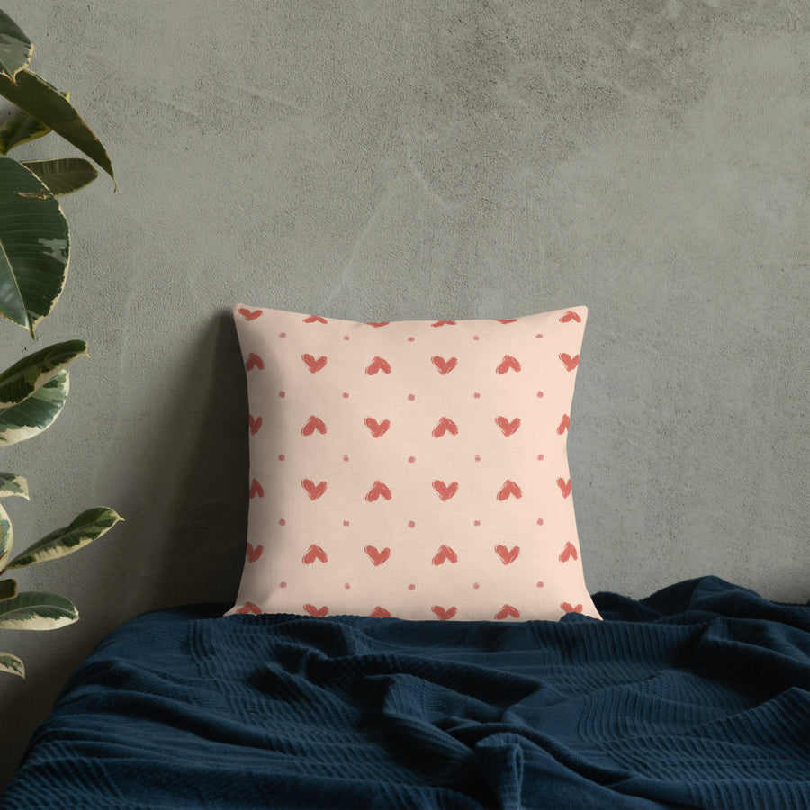 Delicate Romance 1 Premium Pillow mockup 1