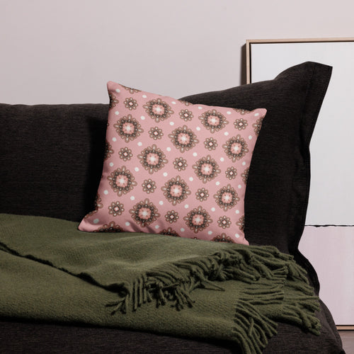 Mocha Medallion Premium Pillow Case mockup 1 pattern preview