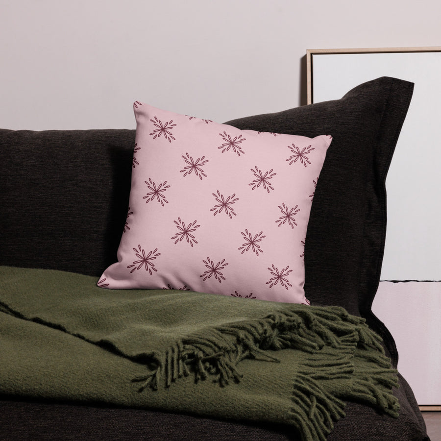 Blossom Tile Premium Pillow Case mockup 1