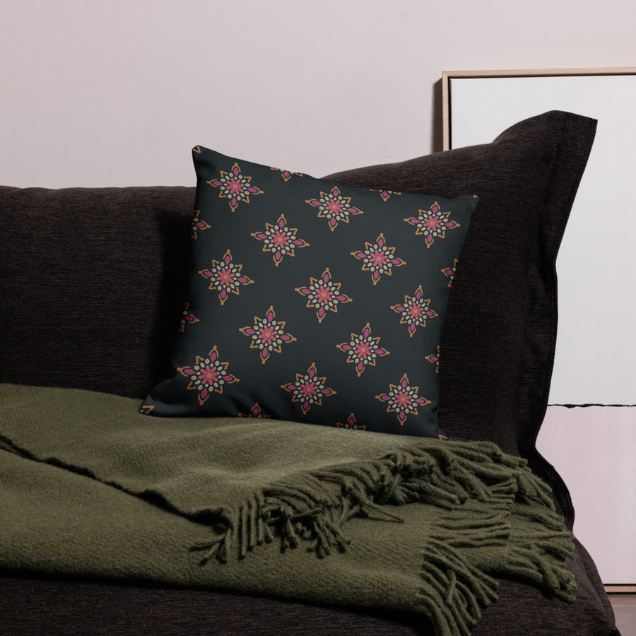 Dot Medallion Premium Pillow Case mockup 1