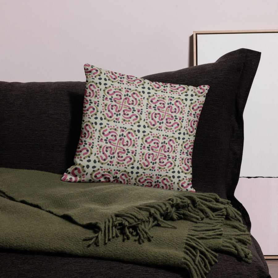 Serpentine Tile Premium Pillow Case mockup 1