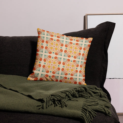 Bold Citrus Premium Pillow Case mockup 1 pattern preview