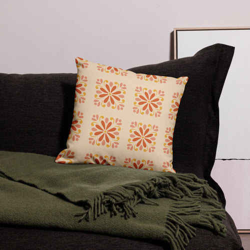Folk Daisy Premium Pillow Case mockup 1 pattern preview