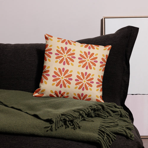 Sunburst Daisy Premium Pillow Case mockup 1 pattern preview