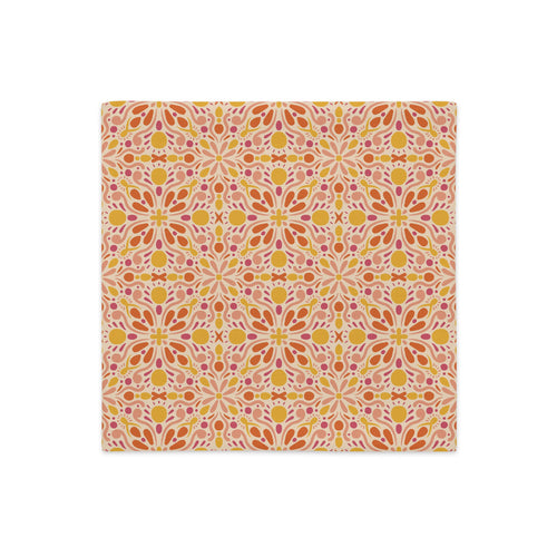 Warm Folk Medallion Premium Pillow Case mockup 1 pattern preview