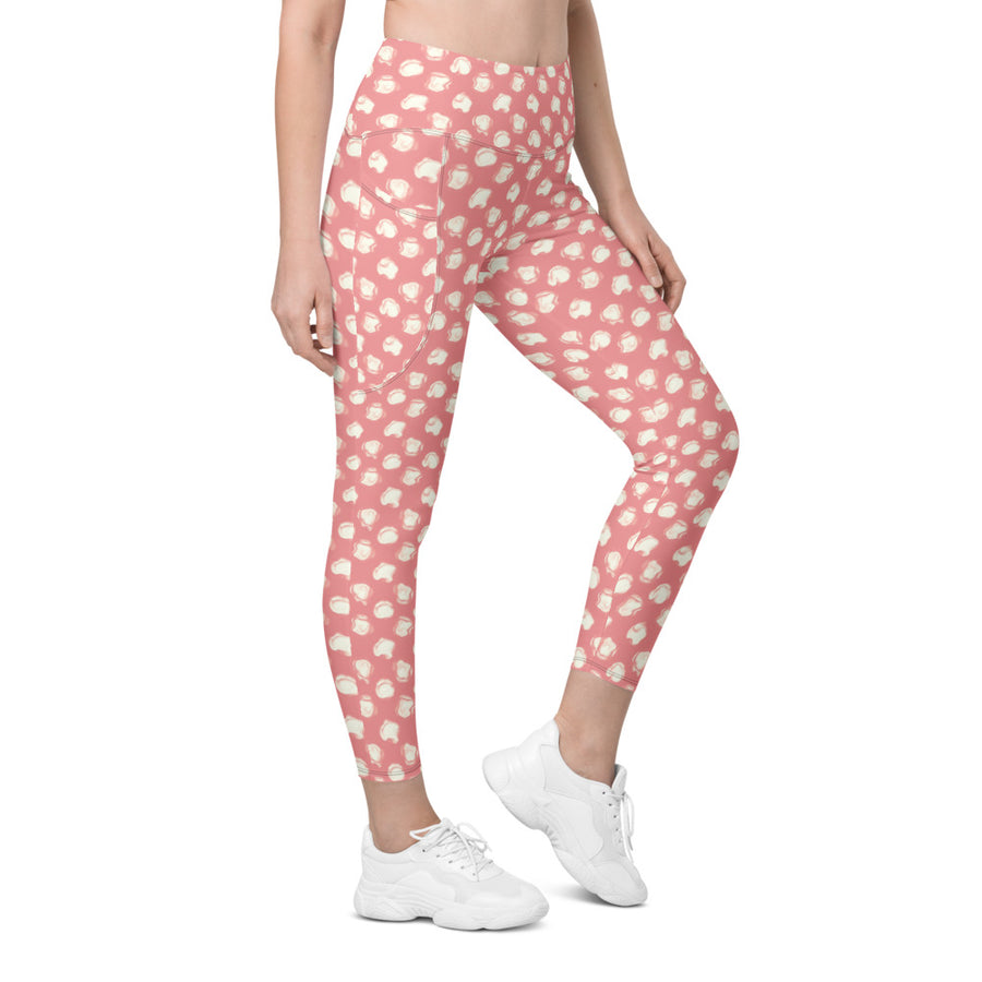 Delicate Romance 2 AOP Recycled Leggings with Pockets mockup 1