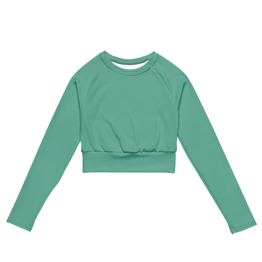 Coachella Mint Recycled Long Sleeve Crop Top