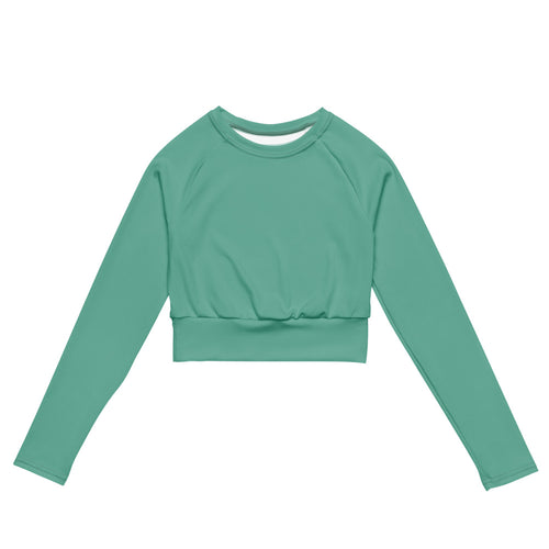 Coachella Mint Recycled Long Sleeve Crop Top pattern preview