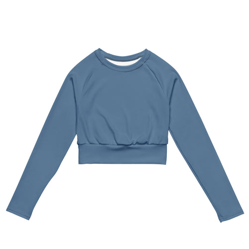 Coachella Slate Recycled Long Sleeve Crop Top pattern preview