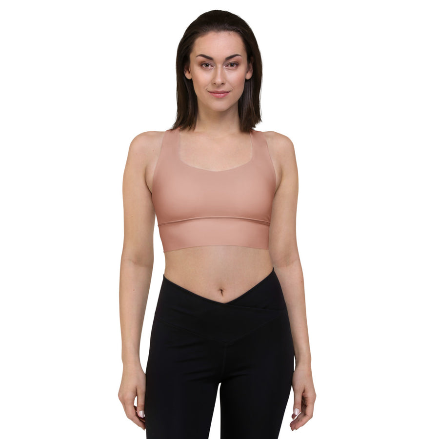 Mocha Mousse Longline Sports Bra