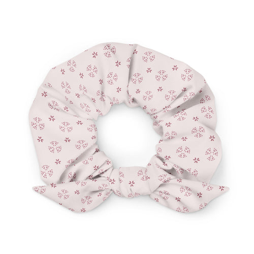 Alison Scatter Sunshine AOP Recycled Scrunchie mockup 1 pattern preview