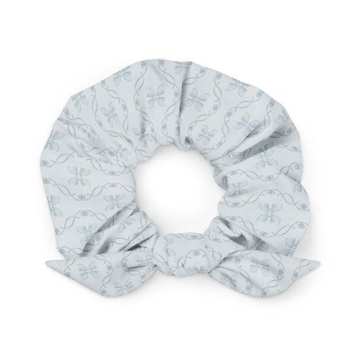 Misty Damsel Reading Room AOP Recycled Scrunchie mockup 1 pattern preview