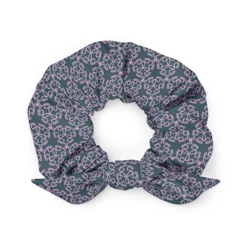 Coachella We Are One Slate Lavender AOP Recycled Scrunchie mockup 1 pattern preview