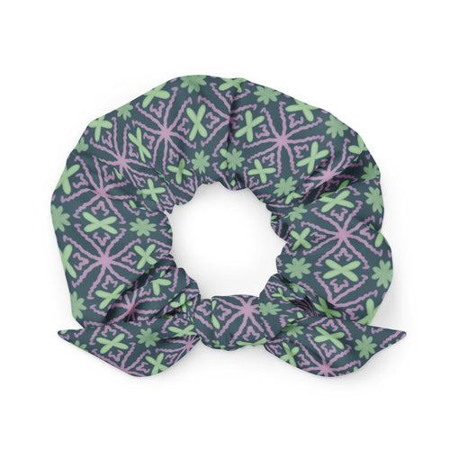 Coachella Flower Crowns AOP Recycled Scrunchie mockup 1 pattern preview