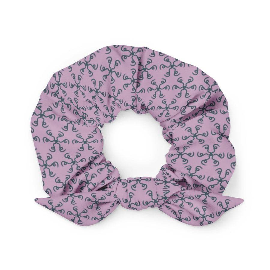 Coachella Spin Out Lavender AOP Recycled Scrunchie mockup 1