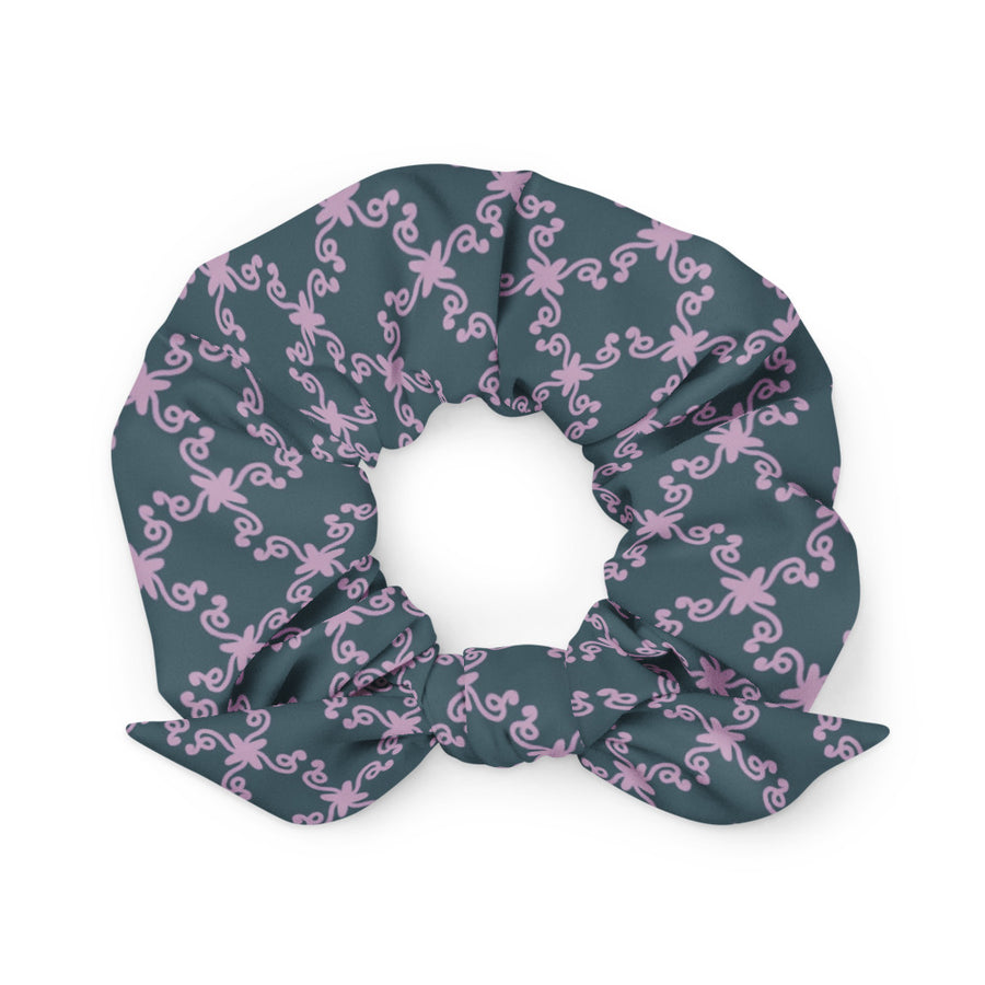 Coachella Wild Ones Slate Lavender AOP Recycled Scrunchie mockup 1