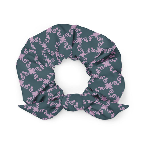 Coachella Wild Ones Slate Lavender AOP Recycled Scrunchie mockup 1 pattern preview