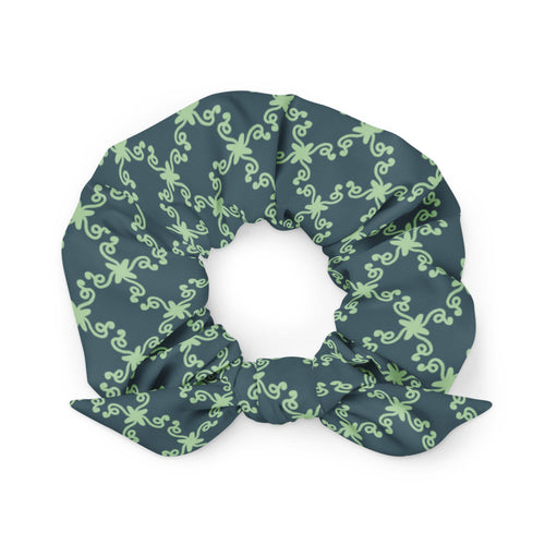 Coachella Wild Ones Slate Mint AOP Recycled Scrunchie mockup 1 pattern preview