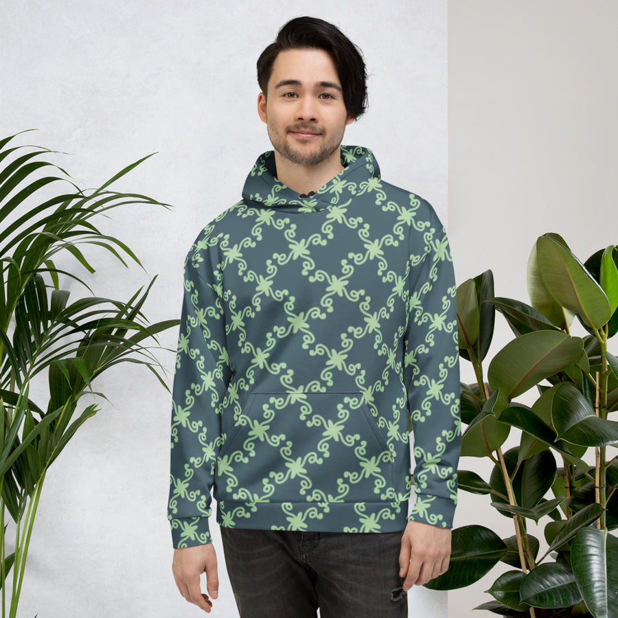 Coachella Wild Ones Slate Mint AOP Hoodie mockup 1