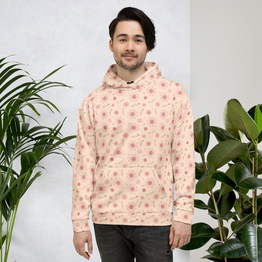 Delicate Romance An Optimists Meadow AOP Hoodie mockup 1