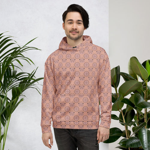 Mocha Butterfly Eye AOP Hoodie mockup 1 pattern preview