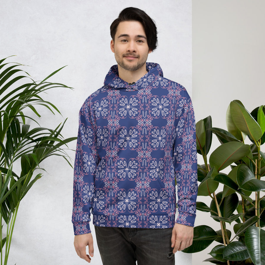 Night Bloom AOP Hoodie mockup 1