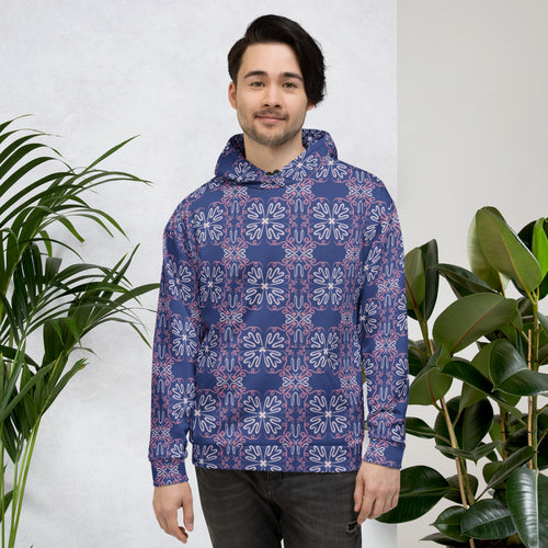 Night Bloom AOP Hoodie mockup 1 pattern preview