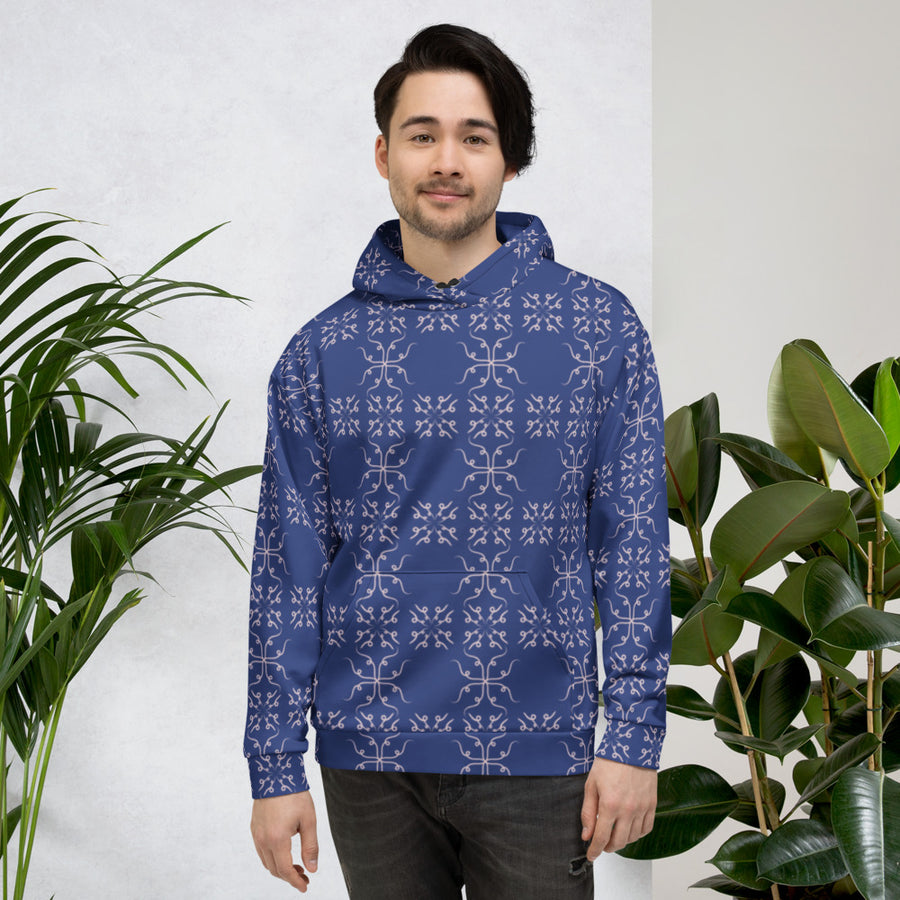 Curl Cross AOP Hoodie mockup 1