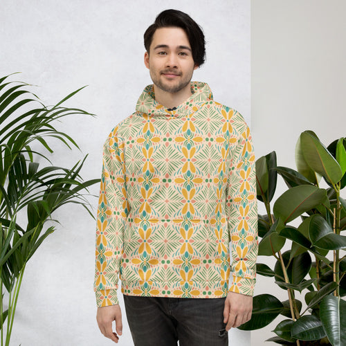 Sunshine Petal AOP Hoodie mockup 1 pattern preview