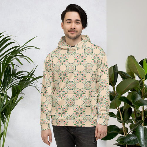 Rose Garden Tile AOP Hoodie mockup 1 pattern preview